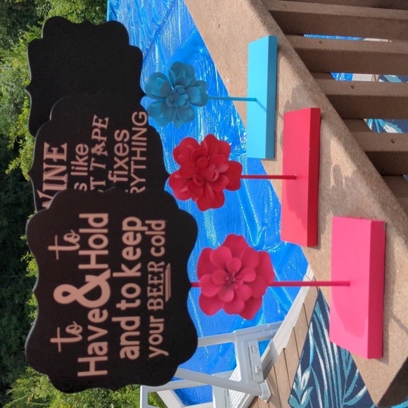 OUTDOOR PARTY! Summer Wedding Shower Decor for DISPLAY SIGNS (3) - Picture 1 of 10